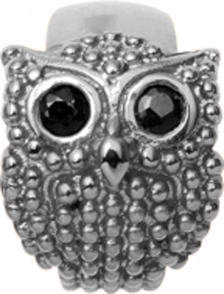 Endless Jewelry 21450Charm Owl in Silber Sterlingsilber 925/-, Eule mit 2 schwarzenSapphiren