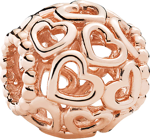 Pandora Charm Rose 780964 rosevergoldet Herzstrudel