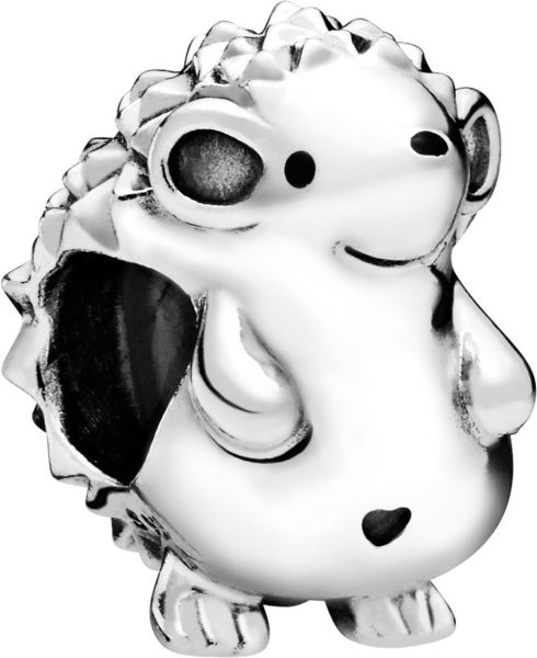 PANDORA SALE Charm 798353EN16 Nino the Hedgehog Sterling Silber schwarze Emaille