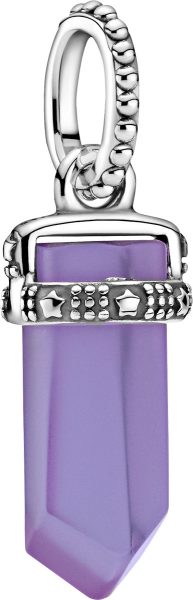 Pandora Colours Pendent Only Anhänger 399185C01 Purple Amulet Silber 925 Lila Kristall