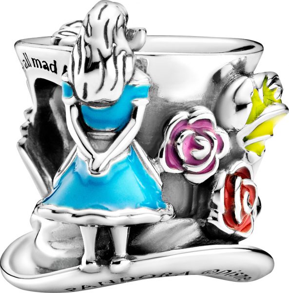 Pandora Disney Charm Alice im Wunderland 799348C01 The Mad Hatters Tea Party Sterling Silver 925