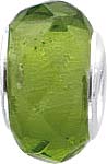 Anhänger, grüner Glasstein Lg. 5 mm
